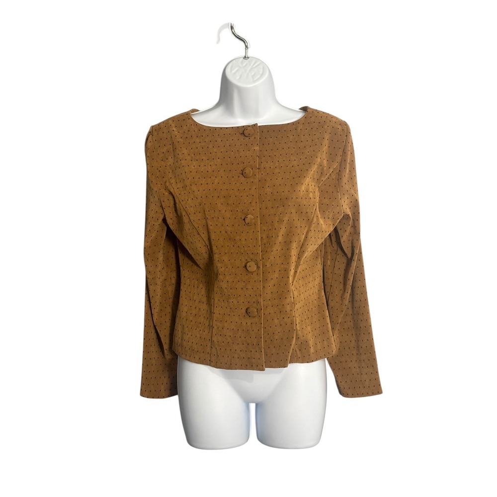 Vintage Jessica Howard Petite 8
Brown Faux Suede‎ Polka Dot Cropped
Jacket Top